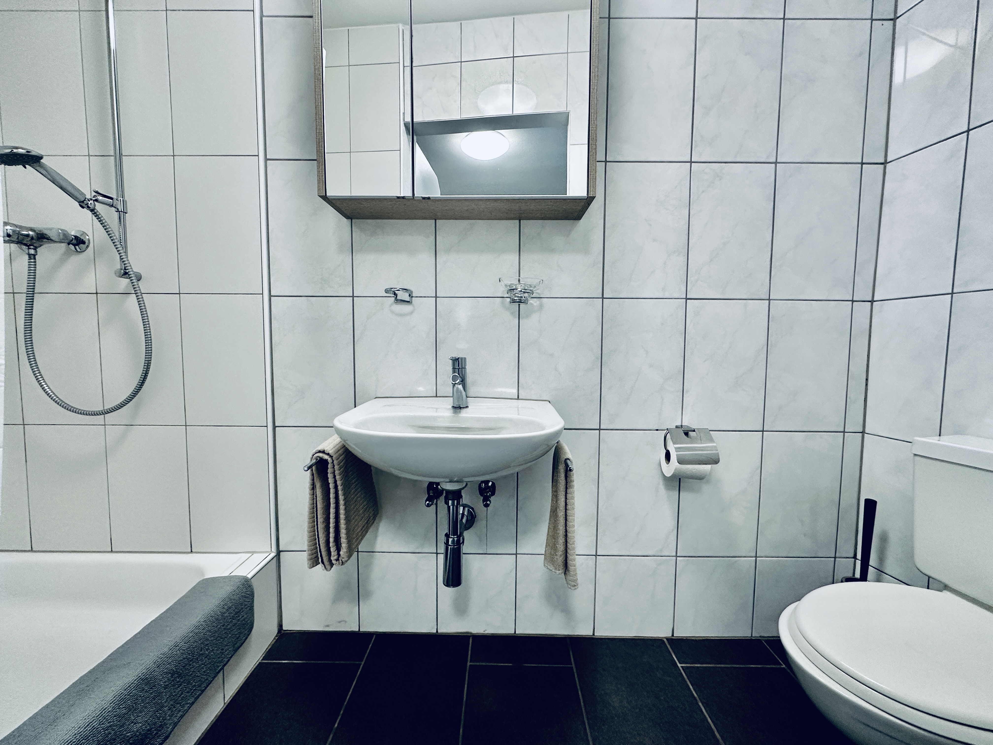 Monteurwohnung - Kühlschrank - Schweiz - Badezimmer - Möblierte Monteur Einzel- und Zweibettzimmer mit Badezimmer Lengnau