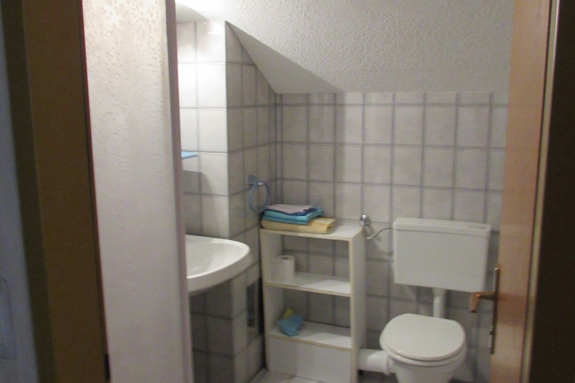 Monteurzimmer: Badezimmer mit Dusche & WC - Pension - Gästehaus Barbara