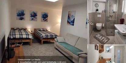 Monteurwohnung - PLZ 75433 (Deutschland) - Gästezimmer La Siesta - zwei Einzelbetten & Schlafsofa - Gästezimmer La Siesta