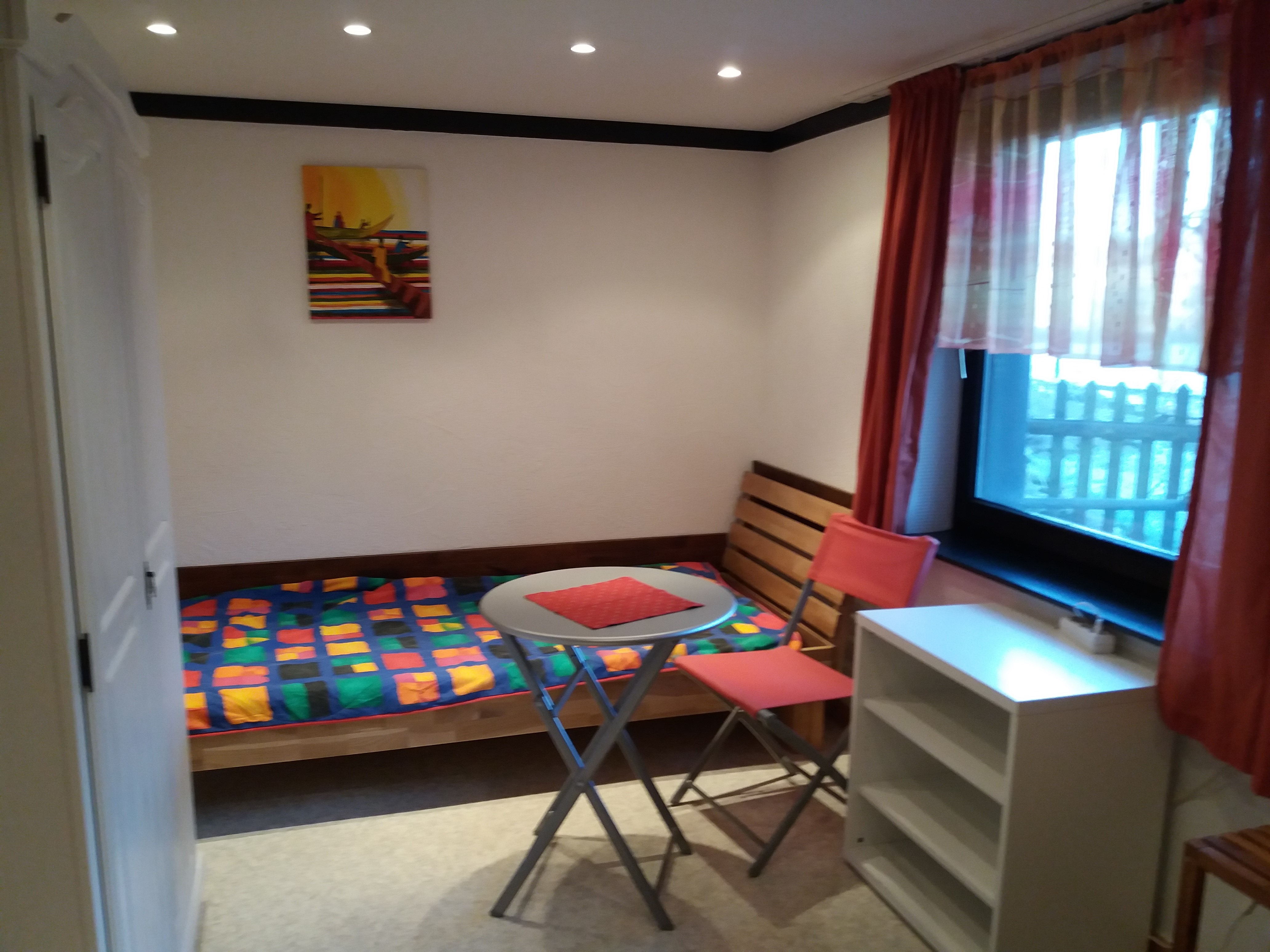 Monteurzimmer: Schlafzimmer 2 links - Wohnung Asterix - bis 4 Pers. Einzelbetten