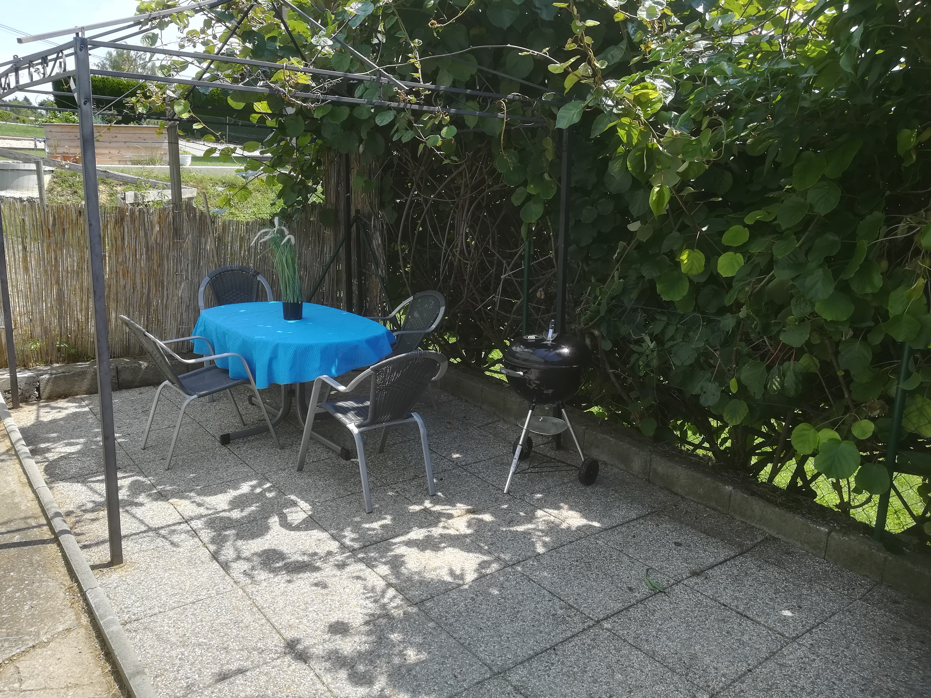 Monteurwohnung - Waschmaschine - Steiermark - Terrasse der Unterkunft für Monteure in der schönen Südsteiermark. - Ruhiges Gästehaus im Grünen