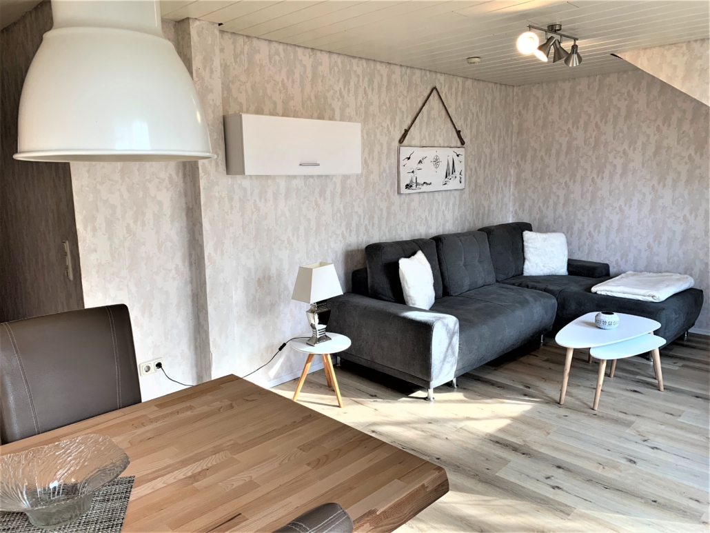 Monteurwohnung - Kaffeemaschine - Wilhelmshaven - TV Ecke - KÜSTENKOJE: gemütliche 1 Schlafzimmerwohnung für bis zu 3 Gäste