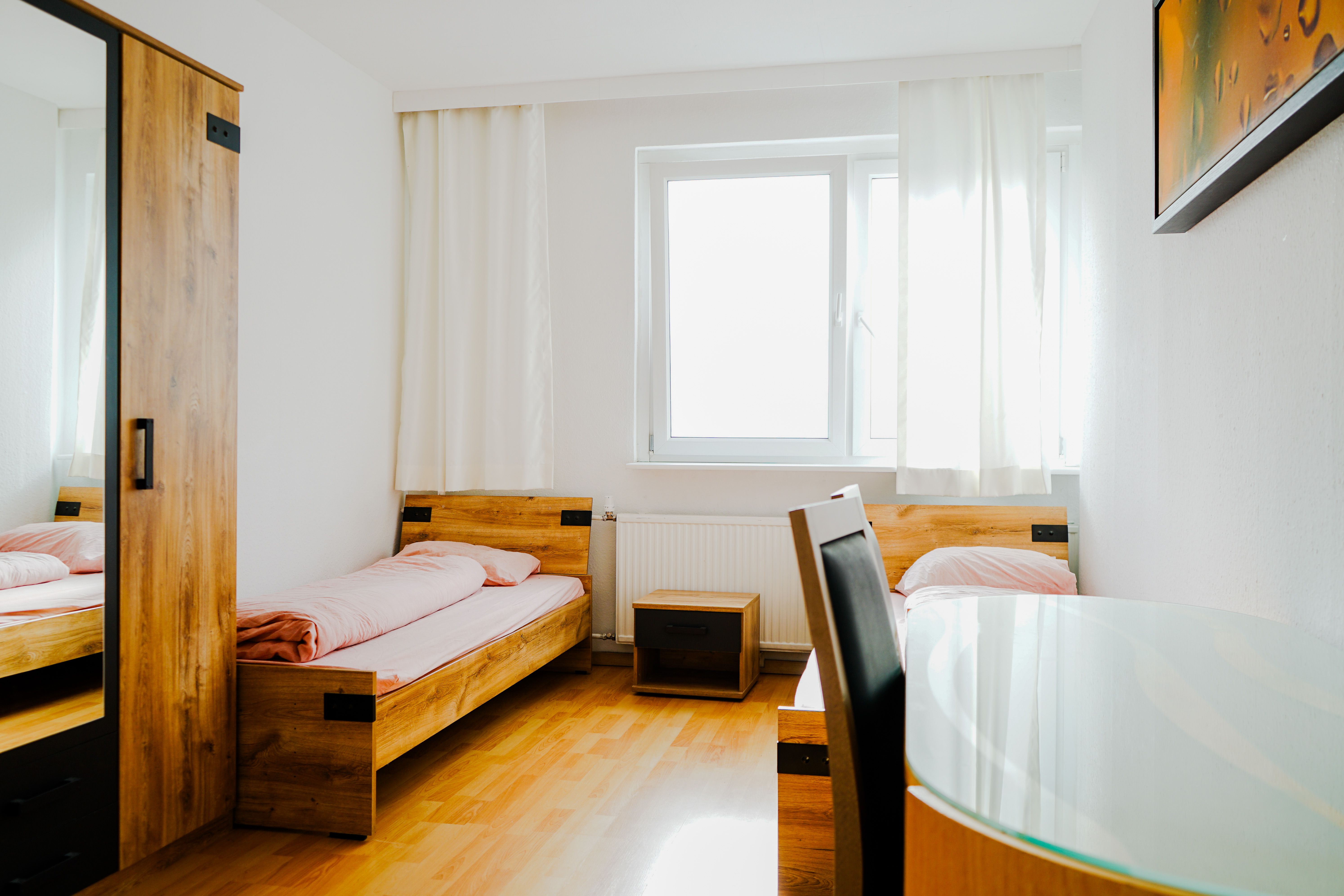 Monteurwohnung - Zimmertyp: Doppelzimmer - Thüringen - Zweibettzimmer - Gästehaus für Monteure bei Jena | 44 Betten!