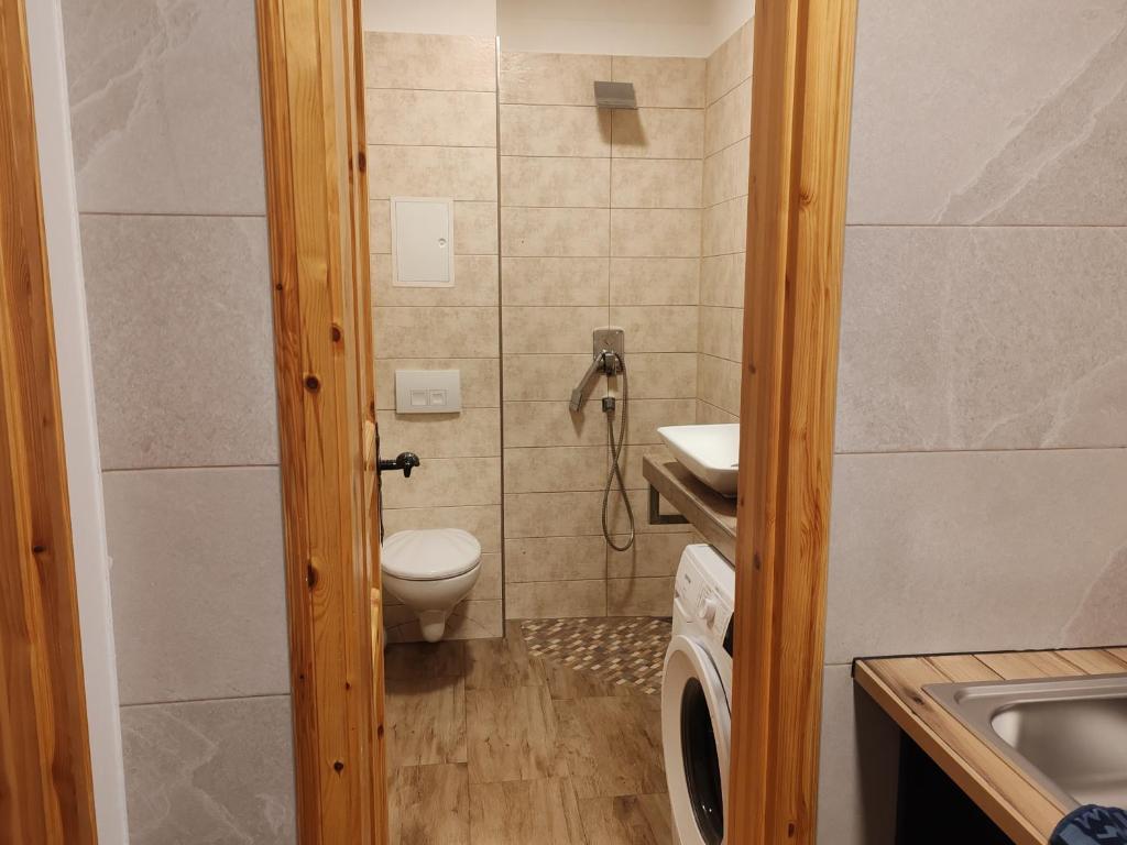 Monteurzimmer: Wohnung 5 - Badezimmer mit Waschmaschiene - Monteurunterkünfte - Elbe Quartier Meißen 