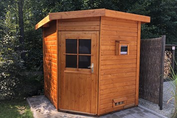 Monteurzimmer: Außensauna - Mobilheim mit Sauna und Whirlpool (WA103)