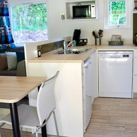 Monteurzimmer: Küche - Mobilheim mit Sauna und Whirlpool (WA103)