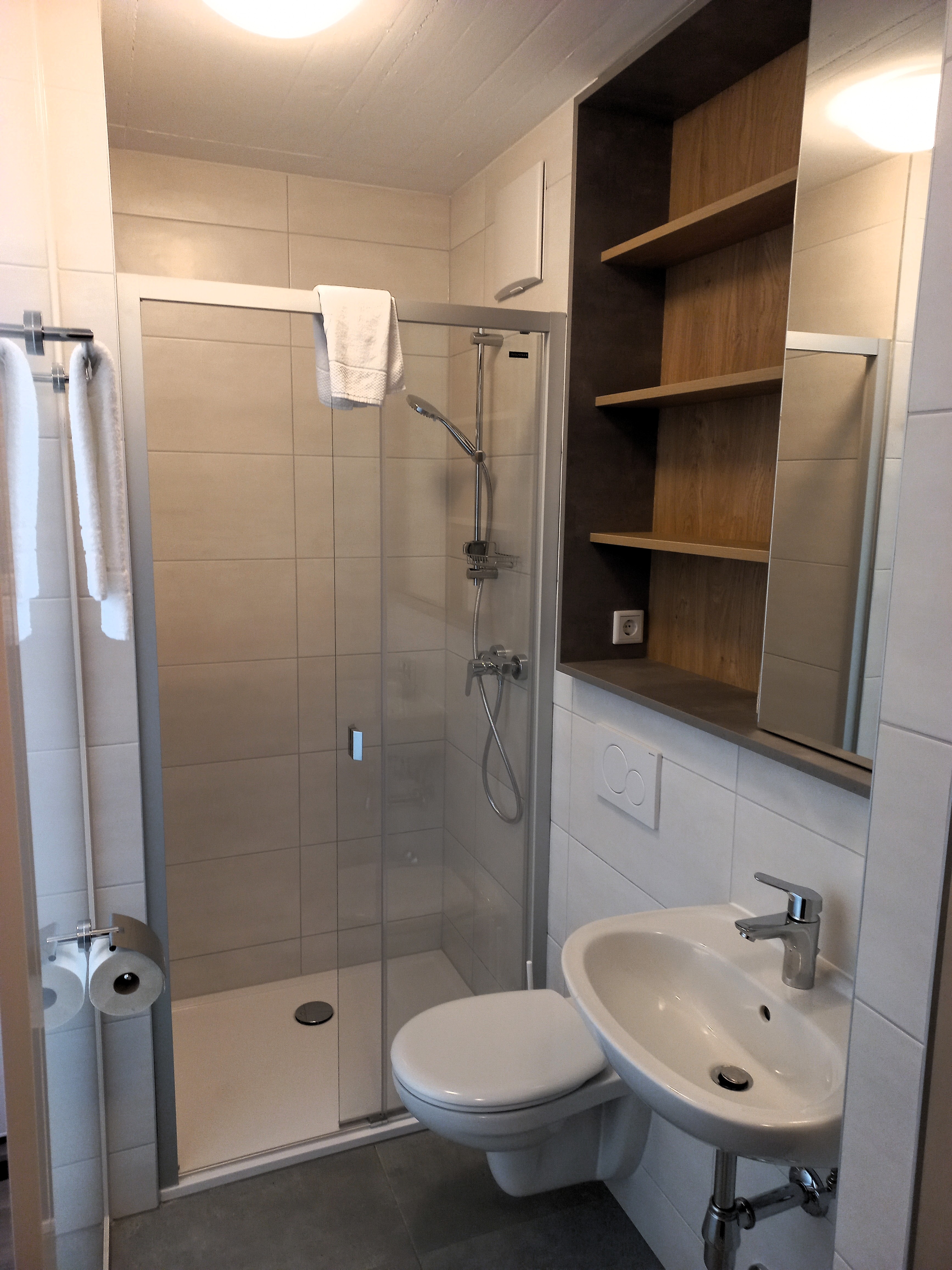 Monteurwohnung - TV - Oberösterreich - Badezimmer - Quartier Löwengrube