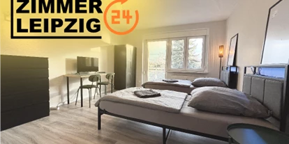 Monteurwohnung - PLZ 04109 (Deutschland) - Wohn/Schlafzimmer mit TV und Balkon - Monteurzimmer Leipzig 24