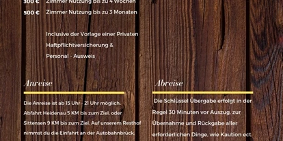Monteurwohnung - Heeslingen - Unsere Zusätzlichen Angebote - Monteurzimmer - Gästezimmer - Ferienzimmer