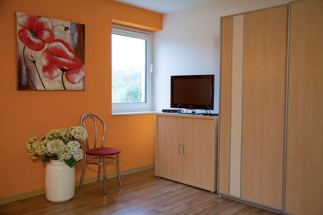 Monteurzimmer: TV im Wohnbereich - Apartment Haus am Grün