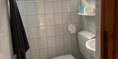 Monteurwohnung - Oschatz - Bad mit Dusche, WC, Waschbecken und Heizung. - Pension Lausa