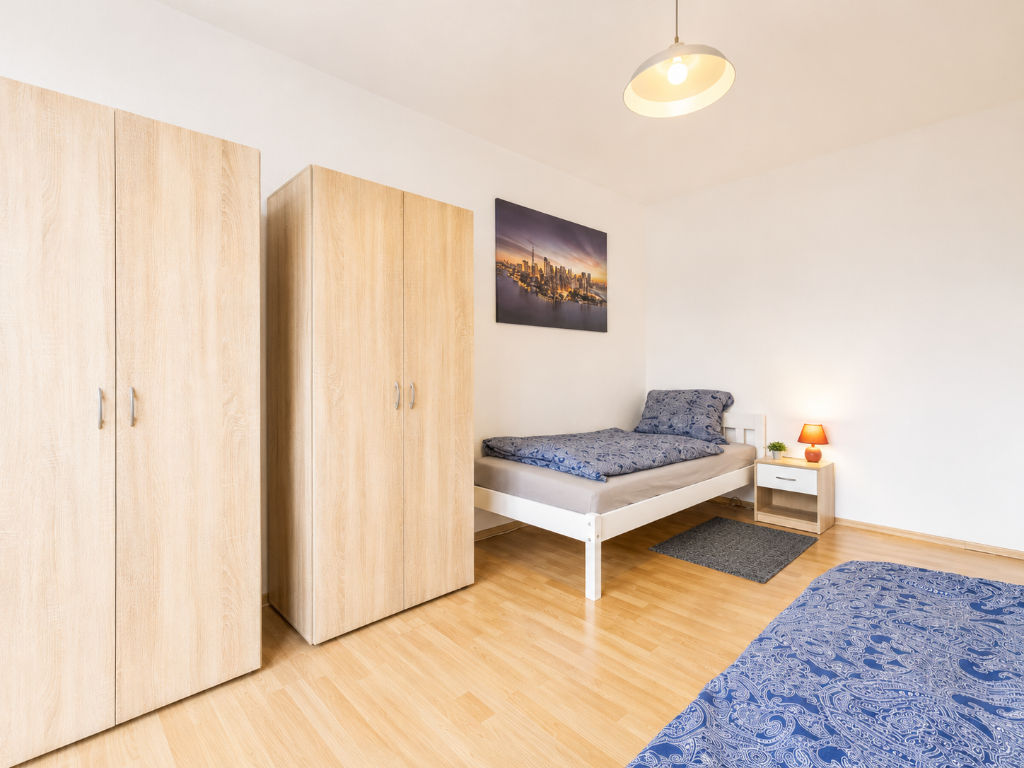 Monteurwohnung - Zimmertyp: Doppelzimmer - Elbeland - Schlafzimmer - flex living -  Monteurwohnungen in Chemnitz