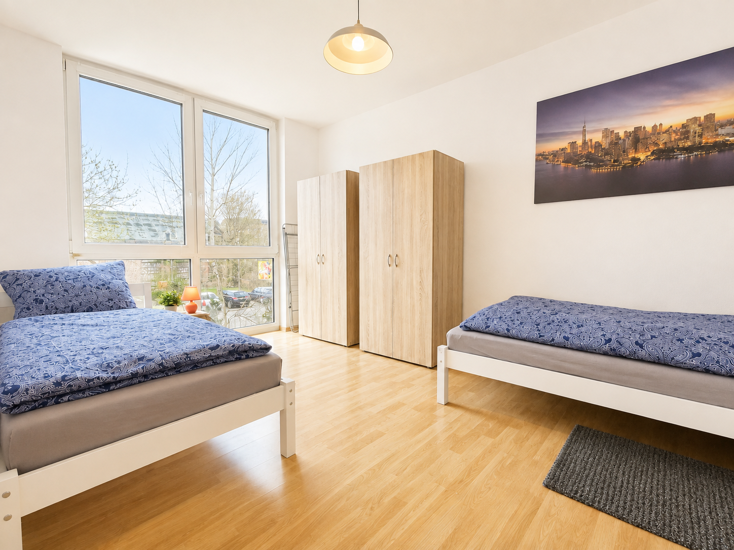 Monteurwohnung - Zimmertyp: Doppelzimmer - Elbeland - Schlafzimmer - flex living -  Monteurwohnungen in Chemnitz