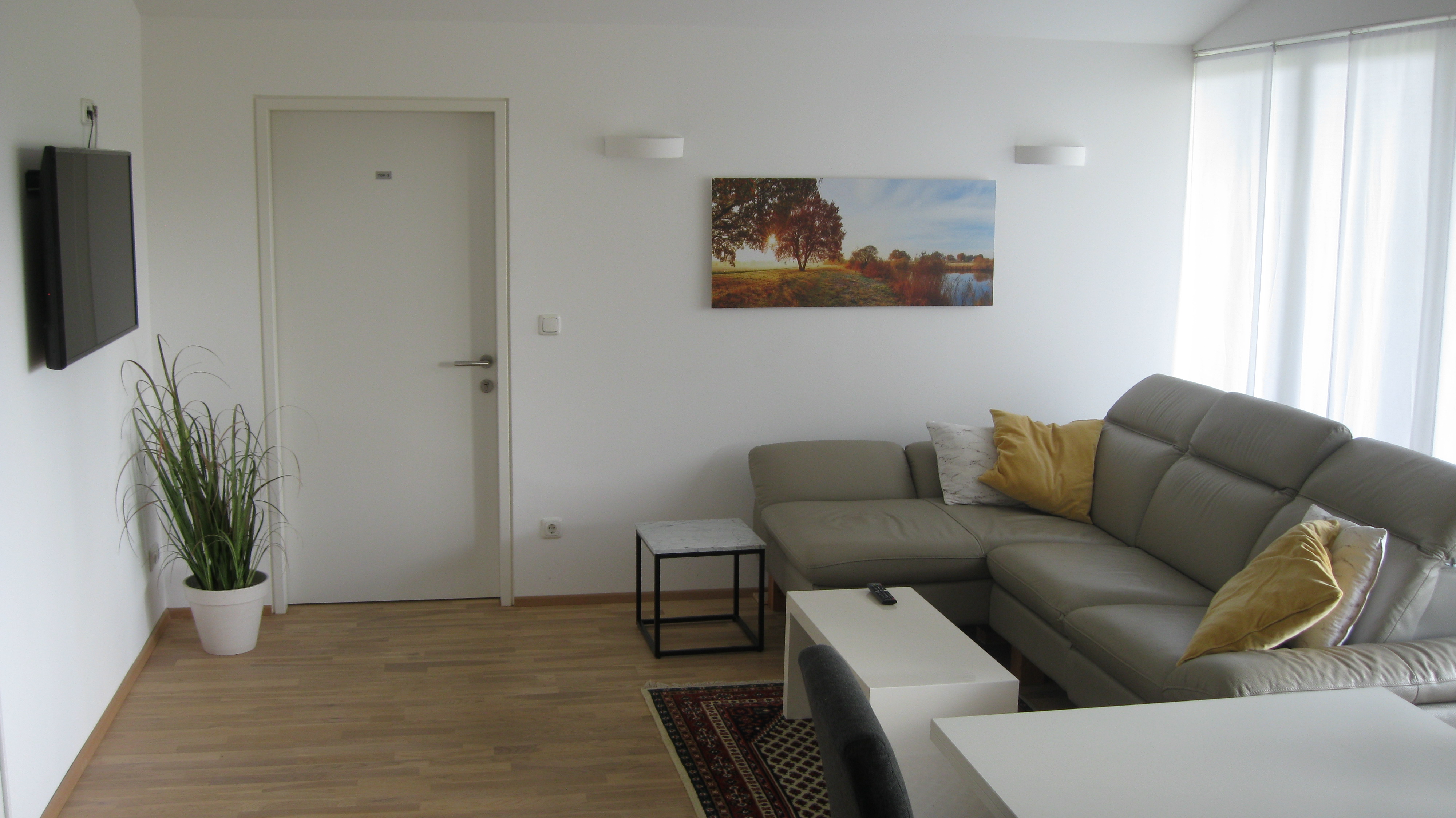 Monteurwohnung - Einzelbetten - Hausruck - Traunapartment-EZ-Parkplatz-24/7-Balkon