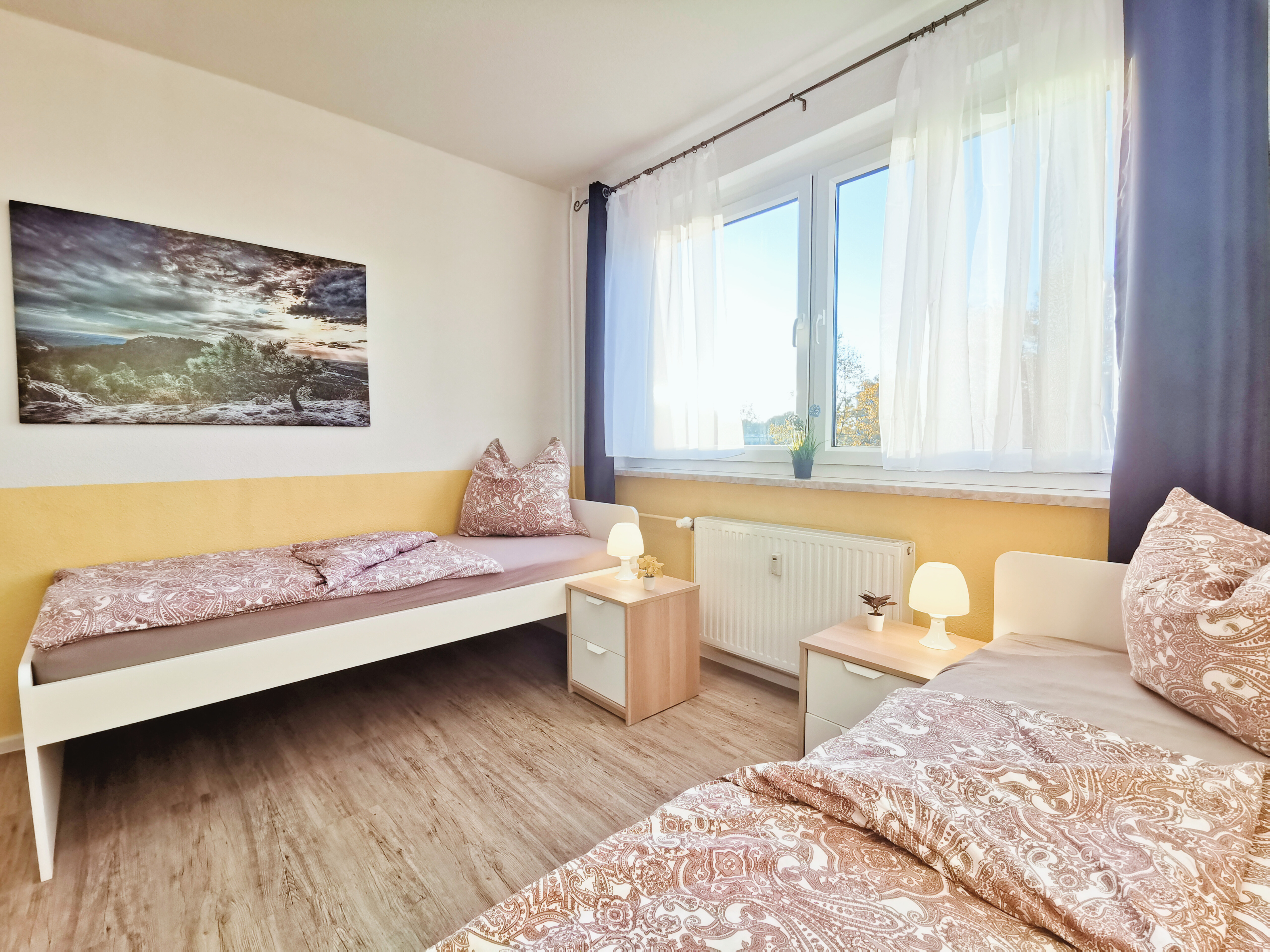 Monteurwohnung - Kaffeemaschine - Vogtland - Schlafzimmer - flex living - Monteurwohnungen in Zwickau