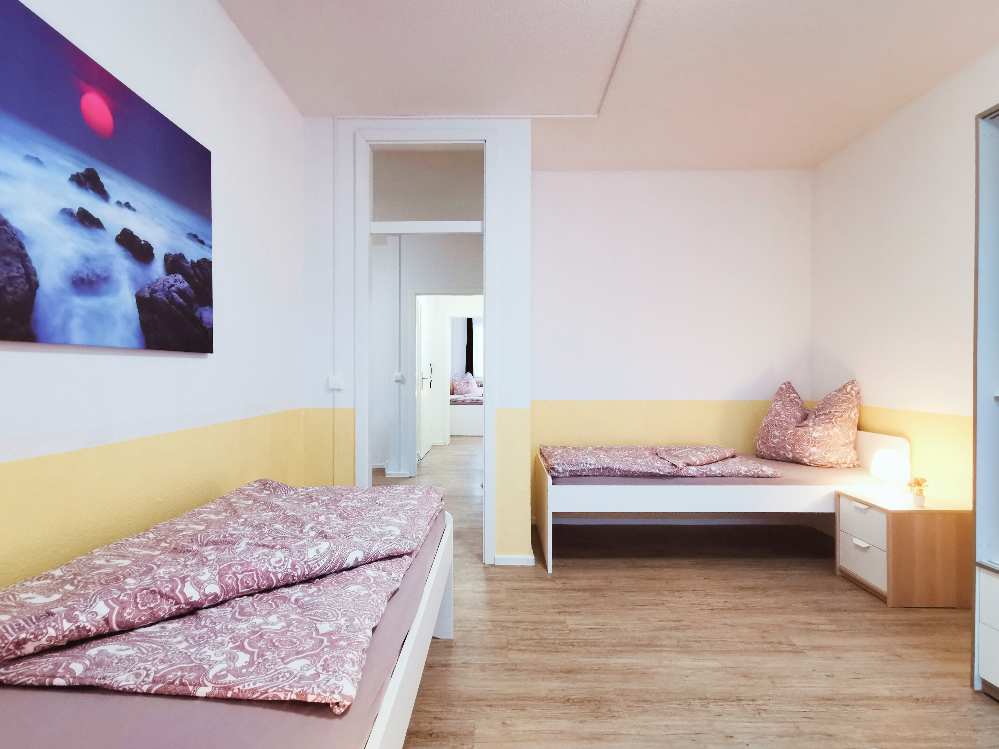 Monteurwohnung - Kaffeemaschine - Vogtland - Schlafzimmer - flex living - Monteurwohnungen in Zwickau
