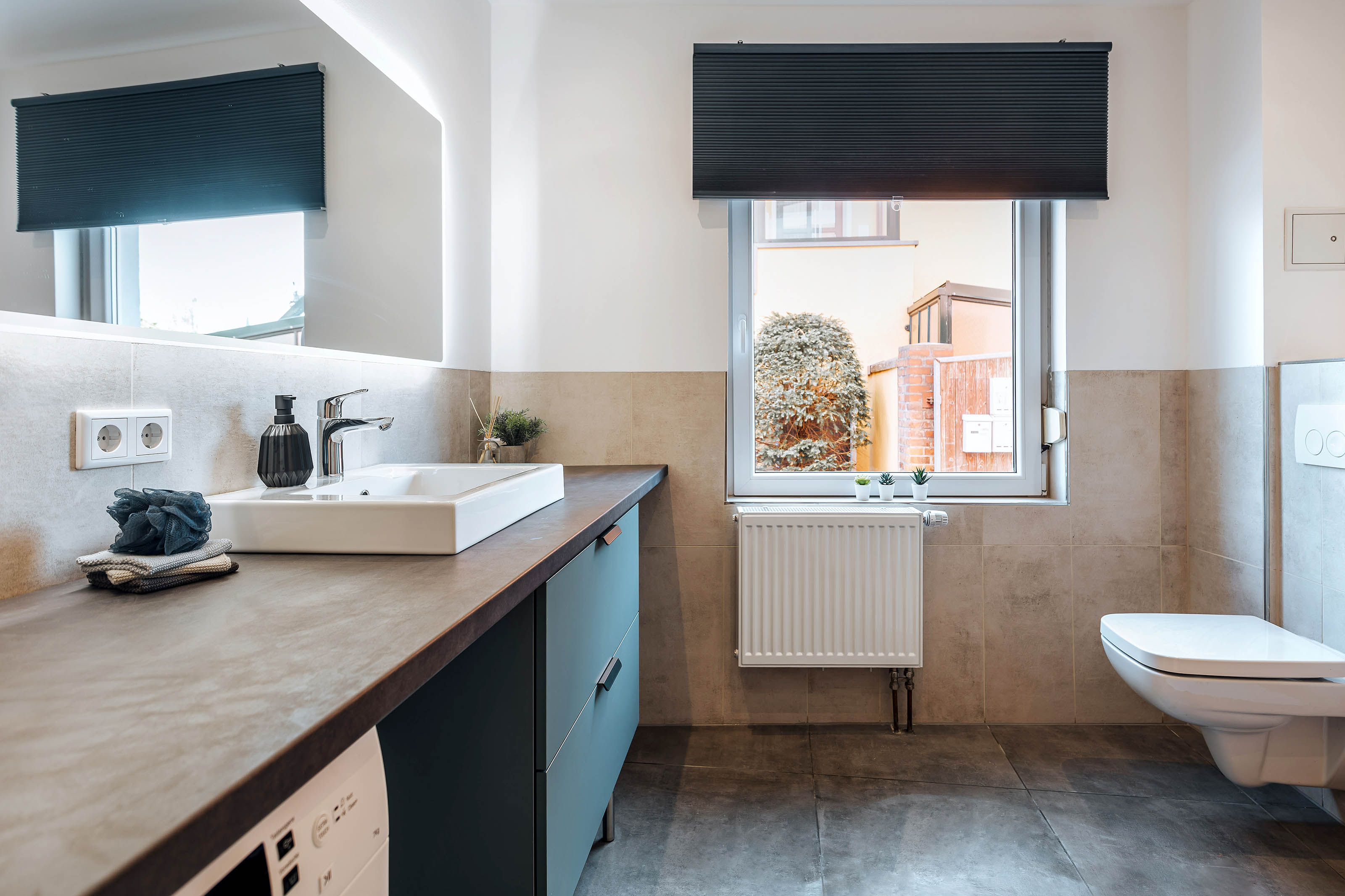 Monteurwohnung - Rostock (Kreisfreie Stadt Rostock) - Badezimmer - Woterkant Apartments PET