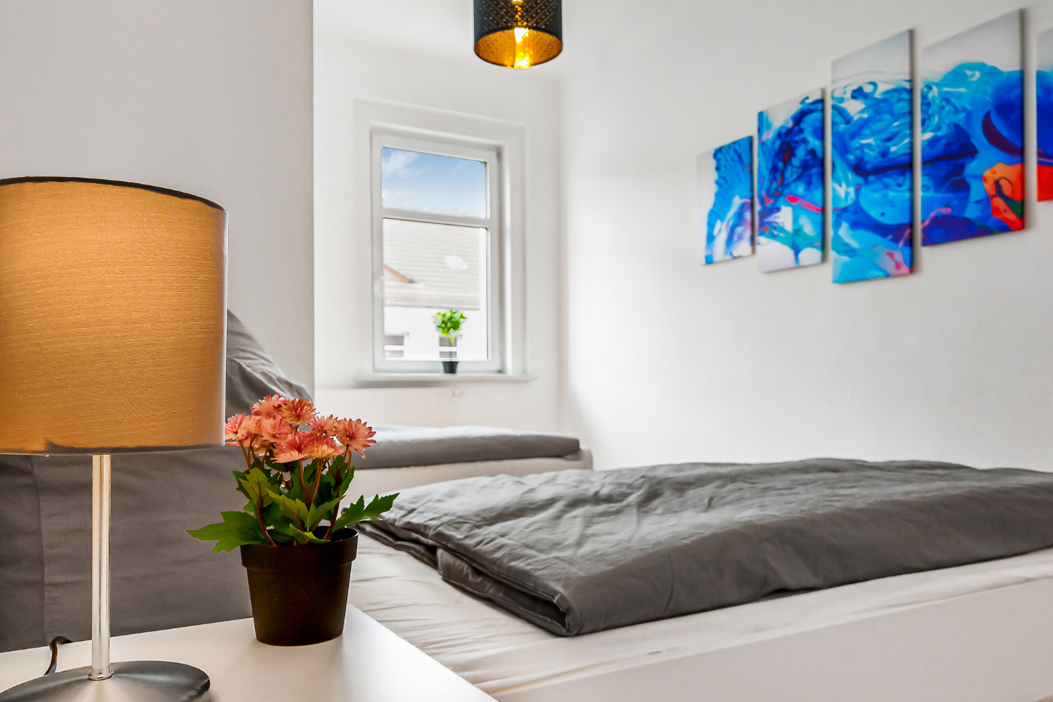 Monteurwohnung - Bettwäsche: Bettwäsche inklusive - Bayern - Schlafzimmer - flex living -  Monteurwohnungen in Aham / Landshut