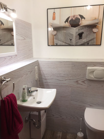 Monteurwohnung - Badezimmer: eigenes Bad - Mecklenburg-Vorpommern - Ferienwohnung 3, 2. WC - Craftman's Home