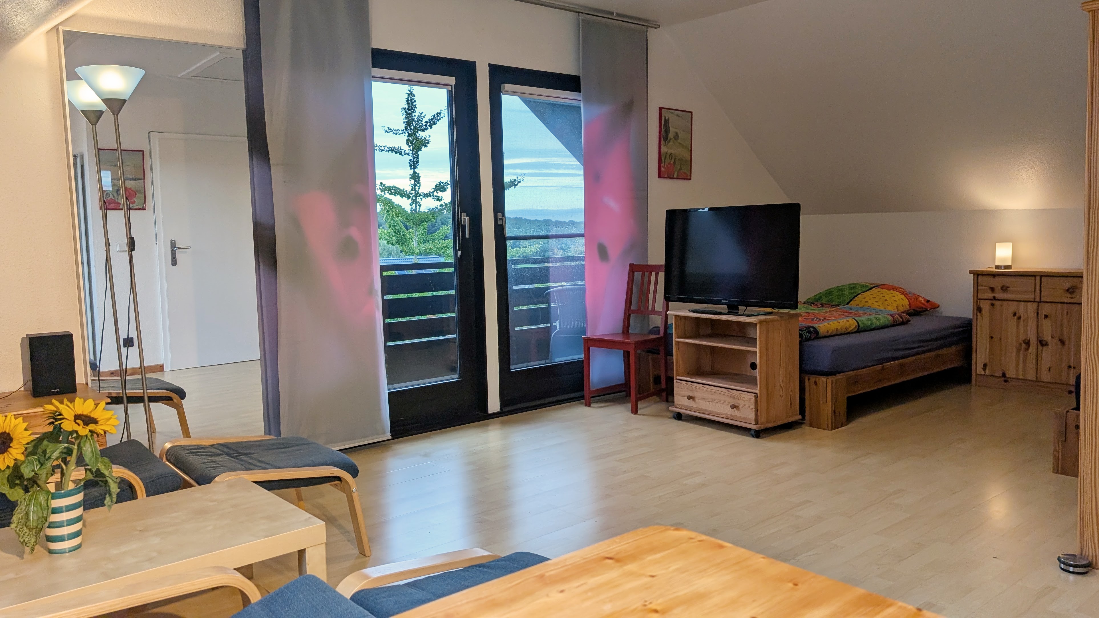 Monteurwohnung - Kaffeemaschine - Bonn - Wohn-/Schlafzimmer - Ferienappartement Fischer