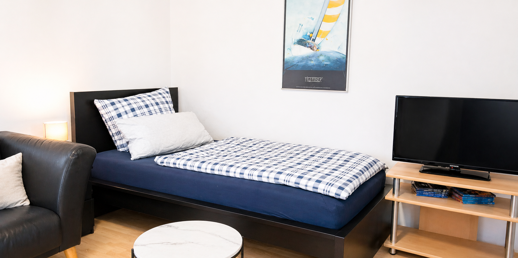 Monteurzimmer: Schlafzimmer - flex living -  Monteurwohnungen in Wiesbaden
