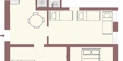 Monteurwohnung - PLZ 79312 (Deutschland) - Grundriss - Monteurwohnung Elfriede - Küche - TV - 2 Parkplätze - 2 Bäder