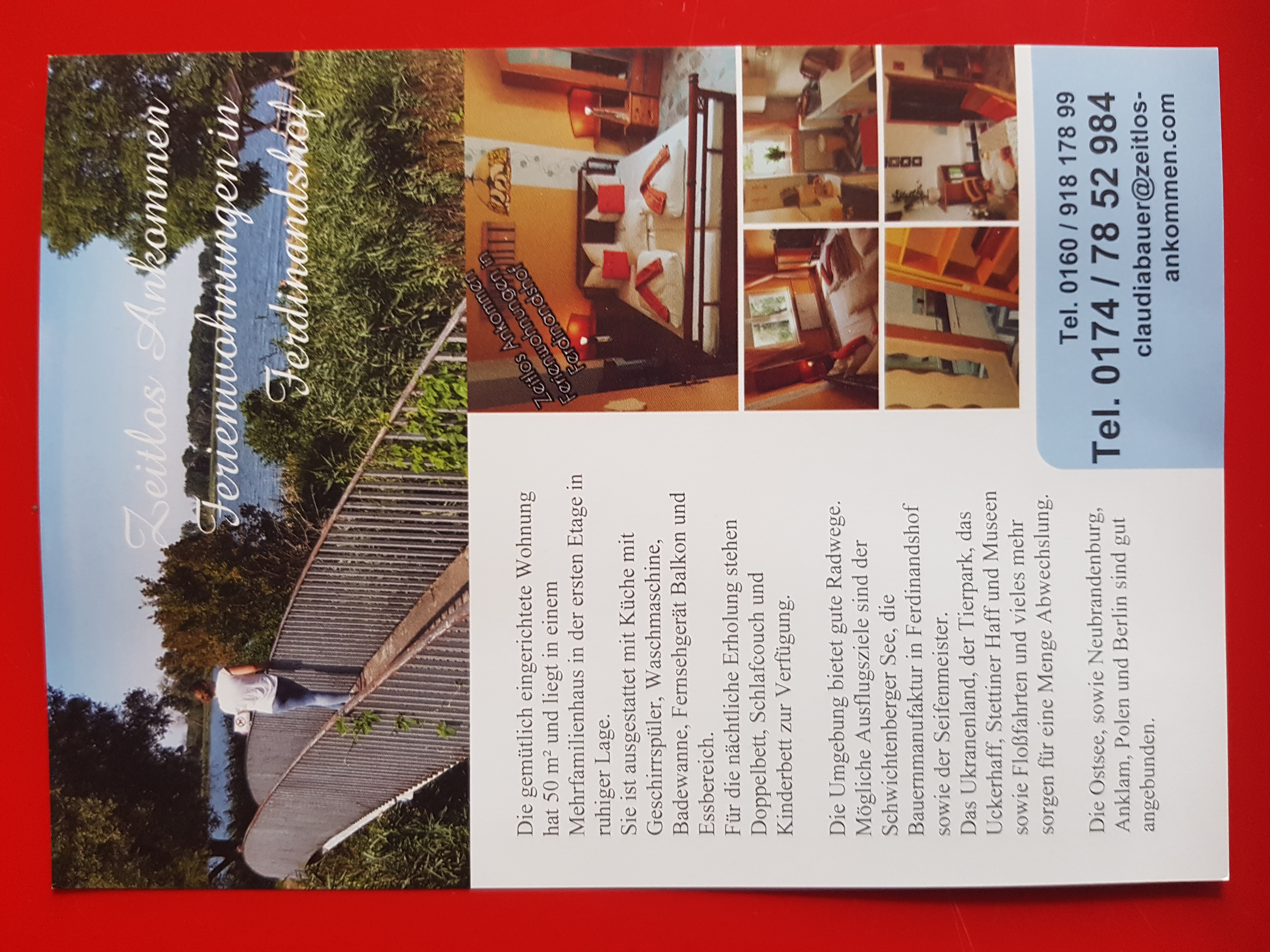 Monteurwohnung - Vorpommern - Zeitlos Ankommen Ferienwohnung und Montagewohnung in Ferdinandshof 