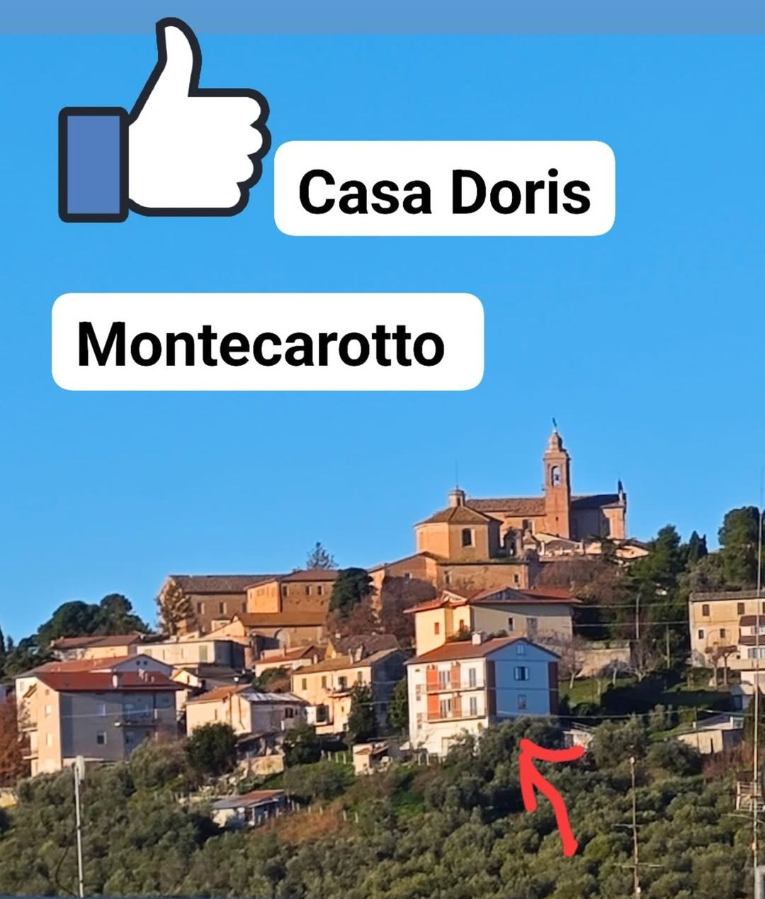 Monteurwohnung - Italien - Lage am Ortsende von Montecarotto, Zentrum fußläufig erreichbar - CASA DORIS, Montecarotto, Le Marche - Apt. 2 - 1. Stock