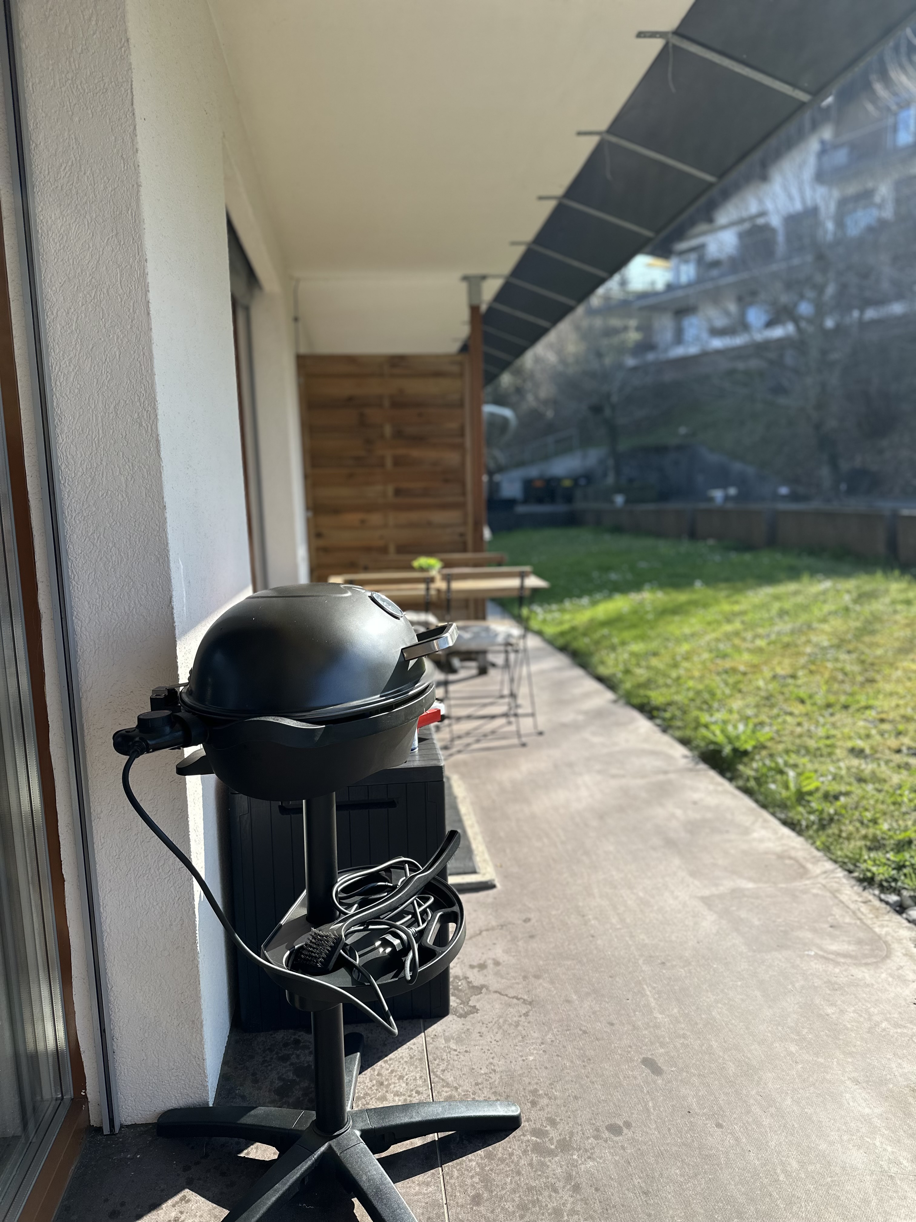 Monteurzimmer: Gartenplatz mit Grillmöglichkeit - CapoBnB Work and Chill Apartment