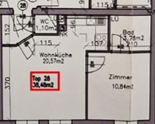 Monteurwohnung - Parkplatz: kostenpflichtige Parkplätze in der Straße - Wien - Grundriss der Wohnung - Monteurwohnung // Highway, City centre