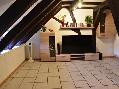 Monteurwohnung - TV - Deutschland - Wohnzimmer mit Fernseher - Leischnerhof