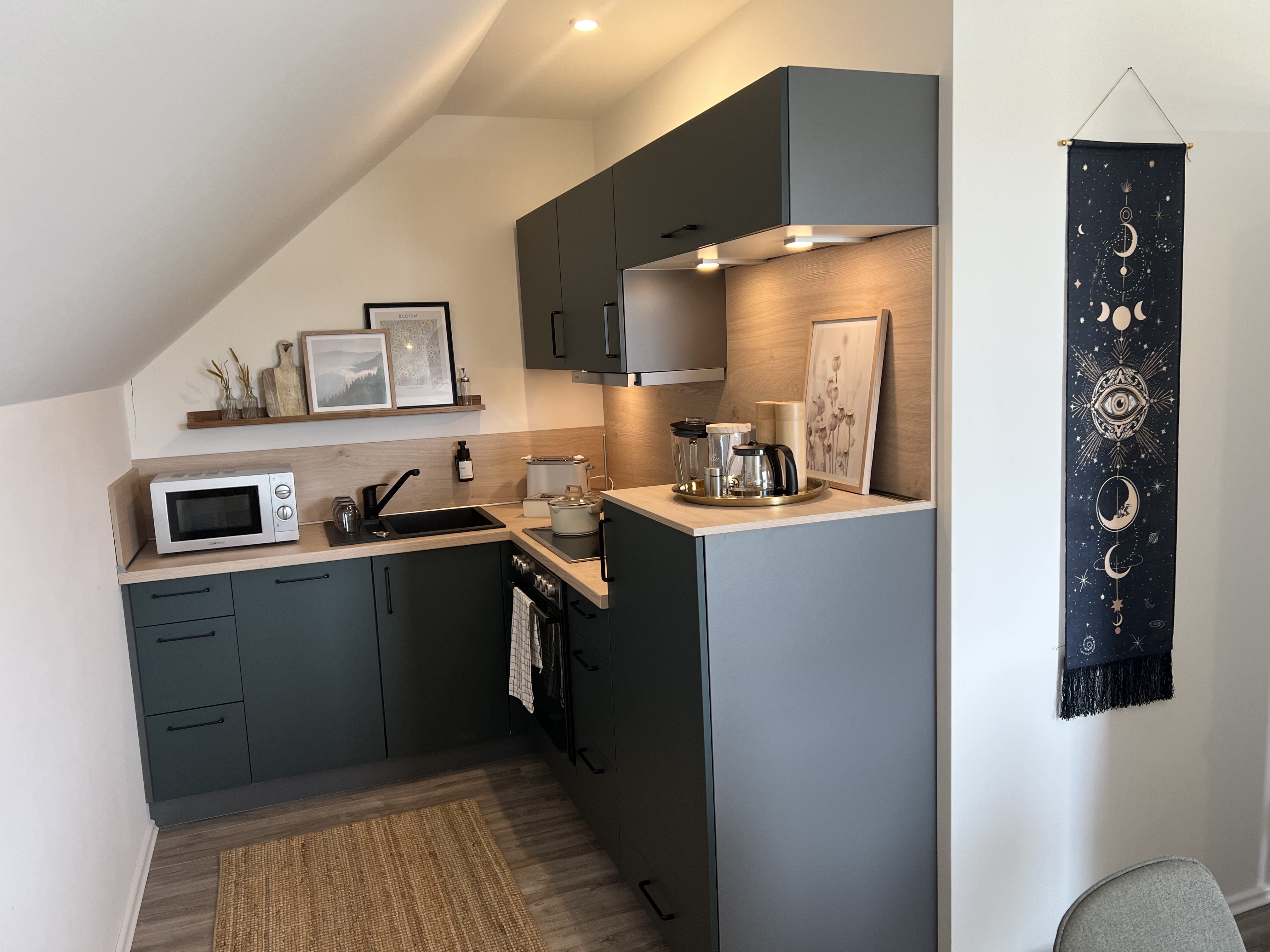 Monteurzimmer: Küche - Grünblick Oase No1 Ferienwohnung Wiesmoor