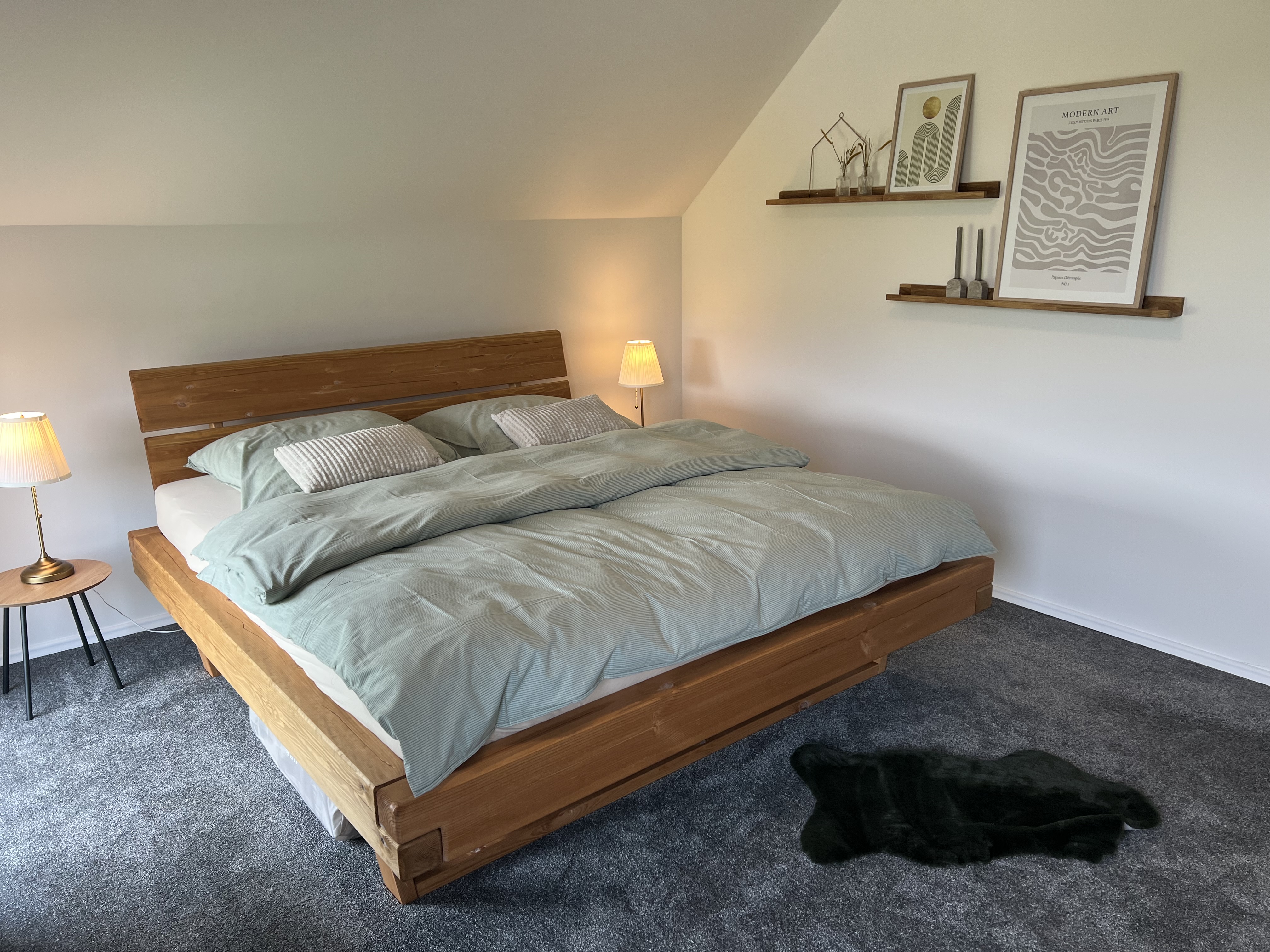 Monteurzimmer: Schlafzimmer 2 - Grünblick Oase No1 Ferienwohnung Wiesmoor