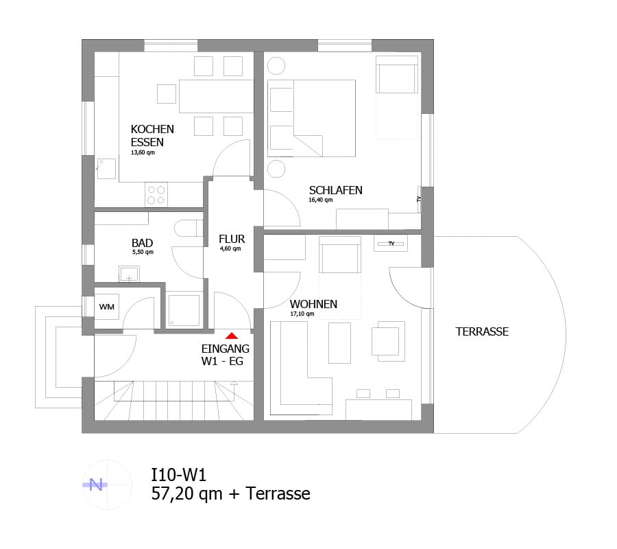 Monteurzimmer: Ferienhaus mit 2 separaten 2 Zimmer Wohnungen und Stellplatz