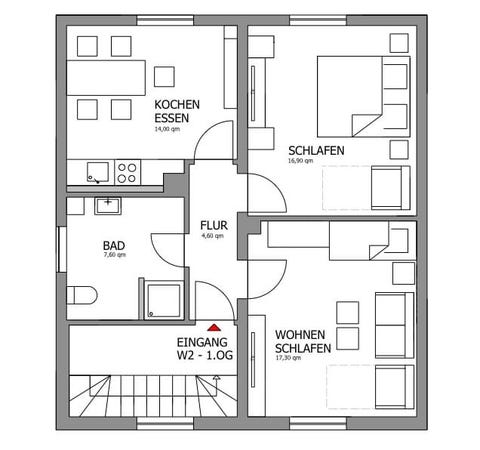Monteurzimmer: Ferienhaus mit 2 separaten 2 Zimmer Wohnungen und Stellplatz