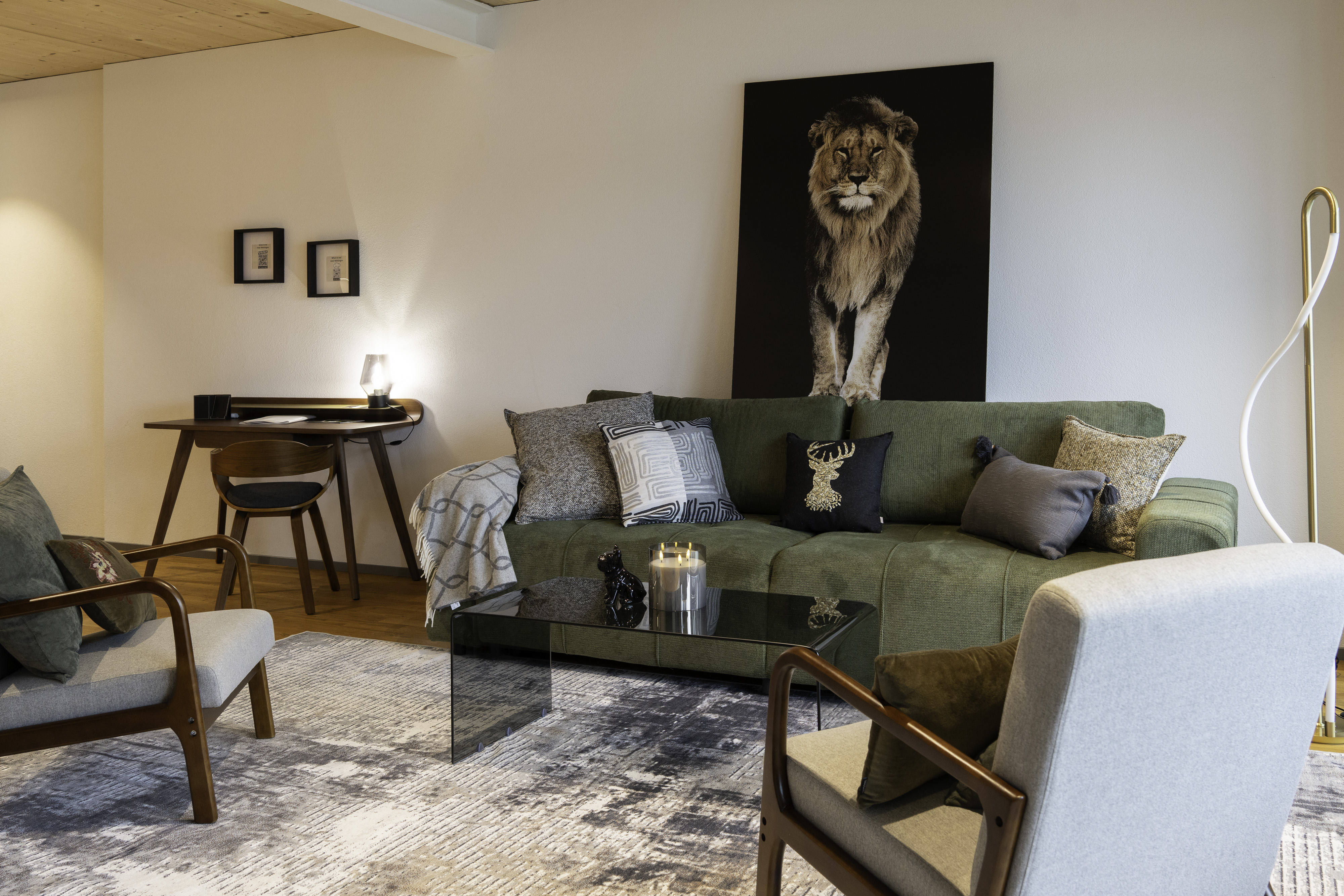 Monteurzimmer: Wohnzimmer incl. Schlafsofa - Komfortable Wohnung Wettingen