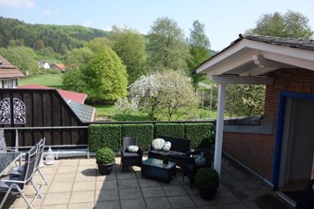 Monteurzimmer: Terrassenlaunch zum Relaxen - Großes Appartement in Niedersachsen Nähe Göttingen, für bis 5 Personen geeignet