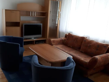 Monteurzimmer: Wohnzimmer mit Sitzgruppe incl. Schlafcouch für zweite Person - Marion 29 Eberhardt