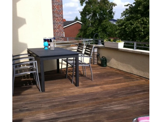 Monteurzimmer: Terrasse - Ferienwohnungen Stenzel in Laer bei Münster