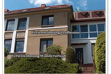 Monteurzimmer: Unser Haus mit den beiden Ferienwohnungen von der Straße fotografiert - Ferienwohnung Wanderurlaub in Schmalkalden