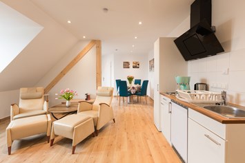 Monteurzimmer: Apartment für 2 Personen mit Küchenzeile und Wohnzimmer - Hotel Ludwig