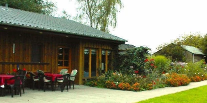 Monteurwohnung - Kaffeemaschine - Schleswig-Holstein - Eingang Terrasse Wohnung 5 - Ferienhof Lohse