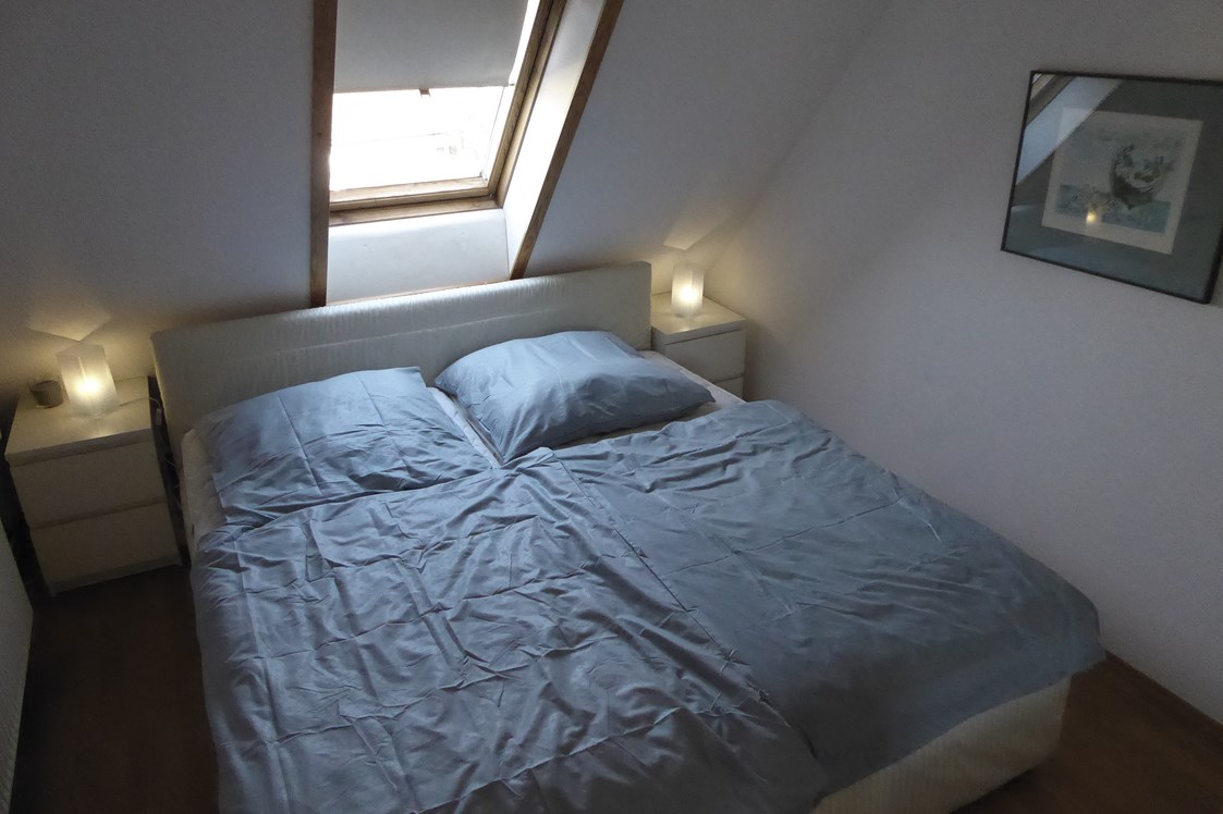 Monteurzimmer: Schlafzimmer mit Doppelbett  - Storchennest Dassow