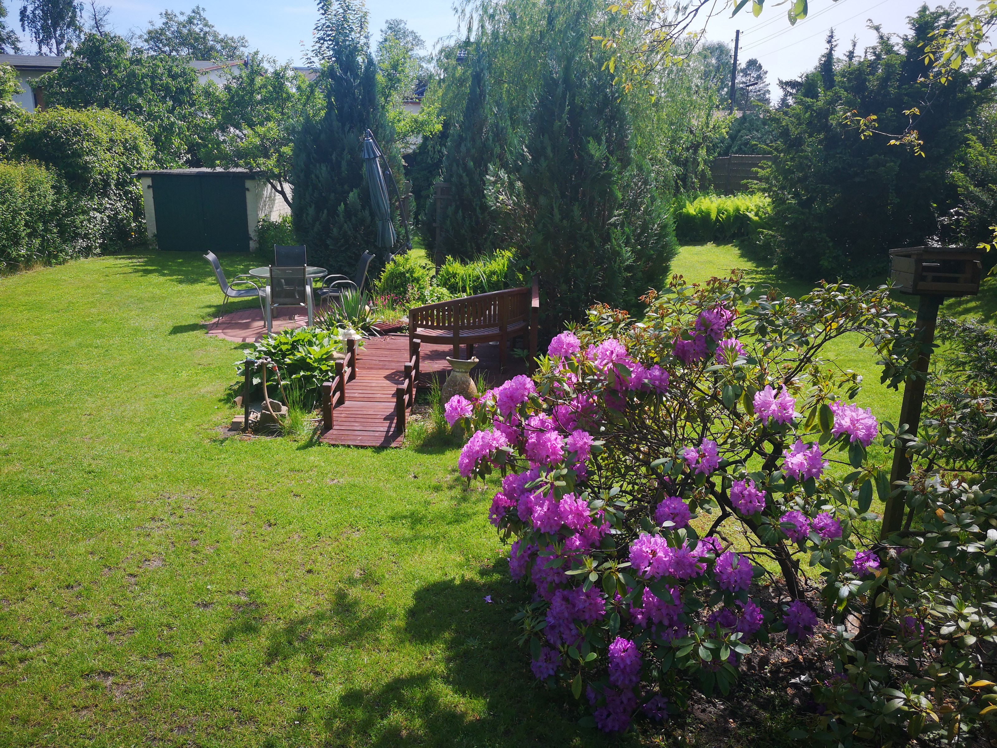 Monteurwohnung - Art der Unterkunft: Gästehaus - Berlin - Garten mit Teichterrasse - Ferienhaus in Berlin-Neu Venedig