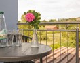 Monteurzimmer: Balkon  - Family Lodge Birkenhof & Biergarten