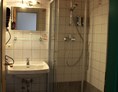 Monteurzimmer: Badezimmer in der Wohnung Landblick - Ferienwohnungen Ferienhof Meyer