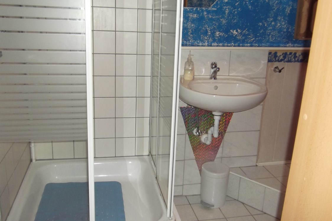 Monteurzimmer: Dusche und Waschraum - Gästehaus Müller