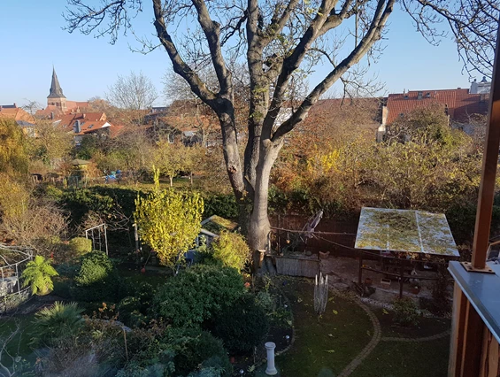Monteurzimmer: Blick vom Balkon (Küche). Dies ist auch der Raucherbereich - Gästezimmer-Salzwedel