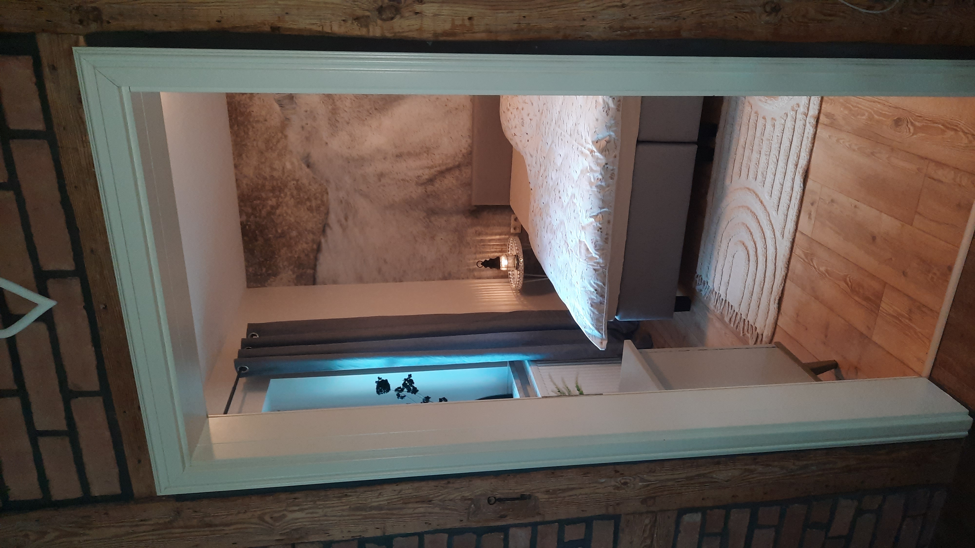 Monteurwohnung - Art der Unterkunft: Ferienwohnung - Brandenburg - Schlafraum mit 180x200 Bett + 90x200 Bett - Ferienhaus "Landleben" 