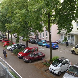 Monteurzimmer: Blick vom überdachten Balkon 1 - 150 Betten - Häuser, Wohnungen, Karlsruhe, Wörth...